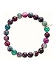 bransoletki z kamieni naturalnych Bransoletka Essential Purple Colours, naturalny agat i srebro 925 4