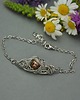 bransoletki wire wrapping Bransoletka z brązową perłą, wire wrapping perła 1