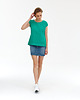 t-shirt damskie Bluzka z haftowanym przodem 4