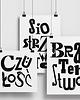 grafiki i ilustracje Braterstwo grafika typograficzna w drewnianej ramce A5 3