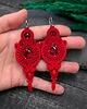 kolczyki soutache Kolczyki sutasz czerwone wieczorowe długie Margo 1