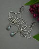 kolczyki wire wrapping Długie kolczyki kwiat lotosu labradoryt wire wrapping 1