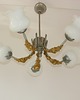 lampy wiszące Żyrandol vintage w stylu secesyjnym , lata 50.  5