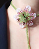 chokery Różowo - pistacjowa lilia - naszyjnik choker 2