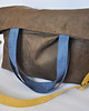 torby na ramię TORBA HOBO XXL - brąz, niebieski, żółty 1