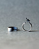 kolczyki wire wrapping Srebrne kolczyki wkrętki kółeczka oksydowane 6