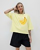 t-shirt damskie Bawełniana bluzka z bananami o luźnym kroju z rękawem 3/4 1