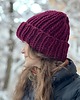 czapki damskie Zimowa czapka z wełny owczej i alpaki Lumi  bordowa 2
