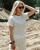 t-shirt damskie T-shirt bawełniany - KREMOWY 2