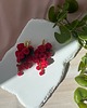 kolczyki z masy plastycznej Kolczyki z maliną kiść z polimerowej gliny. Handmade 4