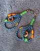 kolczyki szklane Oryginalne niebanalne kolorowe kolczyki z drobnych koralików Prezent handmade 2