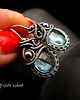 kolczyki wire wrapping Kolczyki Dragony- Sky Blue Topaz Srebro 2