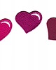 naszywki na ubrania Naszywka naprasowanka SERCE CZERWONE termo haft dla dzieci 4x3,5cm 2
