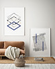 plakaty Dyptyk - Marine 1 i 2 -  dwa plakaty geometryczne 1