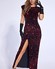 sukienki maxi damskie Suknia Geraldine bordo 4