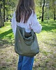 torby na ramię Lazy bag Pocket torba zielona ekoskóra oversize 5
