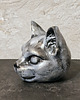 figurki i rzeźby Rzeźba Głowa kota srebrny wys. 7,3 cm 4