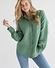 koszule damskie  Lniana koszula 100% len EUCALYPTUS GREEN 1