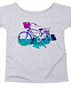 t-shirt damskie Rower Szary Oversize 1