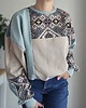 bluza bez kaptura damska Bluza patchwork - Aztec Mosaic - One of a kind - oversize 1