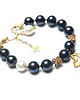 bransoletki z kamieni naturalnych Pearls /navy blue/ perły naturalne vol. 3 bransoletka 2