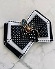 broszki Brosza Black & White z efektowym kwiatem w kropeczki New 3