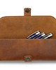 piórniki Etui na długopisy Piórnik skórzany tuba futerał Brązowy Parker Quality 3