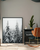 fotografia PLAKAT  zimowy las pod śniegiem 1