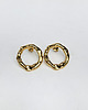 kolczyki pozłacane Nieregularne srebrne kolczyki kółka pozłacane sztyfty 3