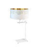lampy stołowe Srebrna lampka nocna do sypialni w stylu glamour ALASKA GLAM 9