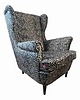 fotele Fotel uszak Zebra we wzory, patchwork, welurowy 3