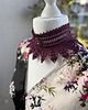 chokery Purpurowy koronkowy vintage naszyjnik 1