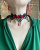 chokery Świąteczny czarny koronkowy choker w styly Stranger Things 6