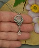 wisiory Długi wisiorek kryształ górski wire wrapping 3