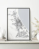 plakaty Sopot - mapa miasta  plakat z mapą Sopotu 1