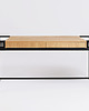biurka Designerskie nowoczesne biurko K16 140 cm - dąb, czarny 4