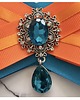 broszki Brosza  Turkusowa z Pomarańczą NEW 6