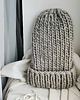 czapki damskie Wełniana czapka na drutach WOOLLY szara 5