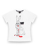 t-shirt damskie T-shirt damski królik biały 1