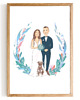 grafiki i ilustracje Twój personalizowany Ślubny portret z pupilem 2