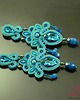 kolczyki soutache Turkusowe kandelabrowe kolczyki sutasz 3