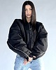 kurtki damskie Krótka kurtka bomber czarna zipper 5
