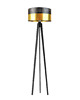 lampy podłogowe Drewniana lampa stojąca na trójnogu do salonu do czytania MIAMI GLAM 1