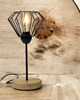 lampy stołowe Lampka Nocna Stołowa Drewniana Metalowy Klosz E27 Tokio 1
