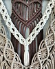 makramy Czekoladowa Makrama Ścienna CHOCO HEART Wzór Serce Korale 40x70 cm 5