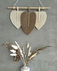 makramy Makrama Liście Beż Ecru Elegancka Precyzyjne Rękodzieło Boho 30 cm 2