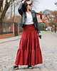 spódnice maxi Spódnica maxi długa bordowa wiskoza SARA 4