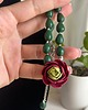 chokery Naszyjnik Choker "Szmaragdowy Ranunculus" 2