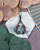 wisiory Miedziany wisiorek wire wrapping z kamieniem K2 #535 1