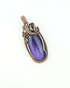 wisiory Wisiorek z fioletowym agatem  wire wrapping 5